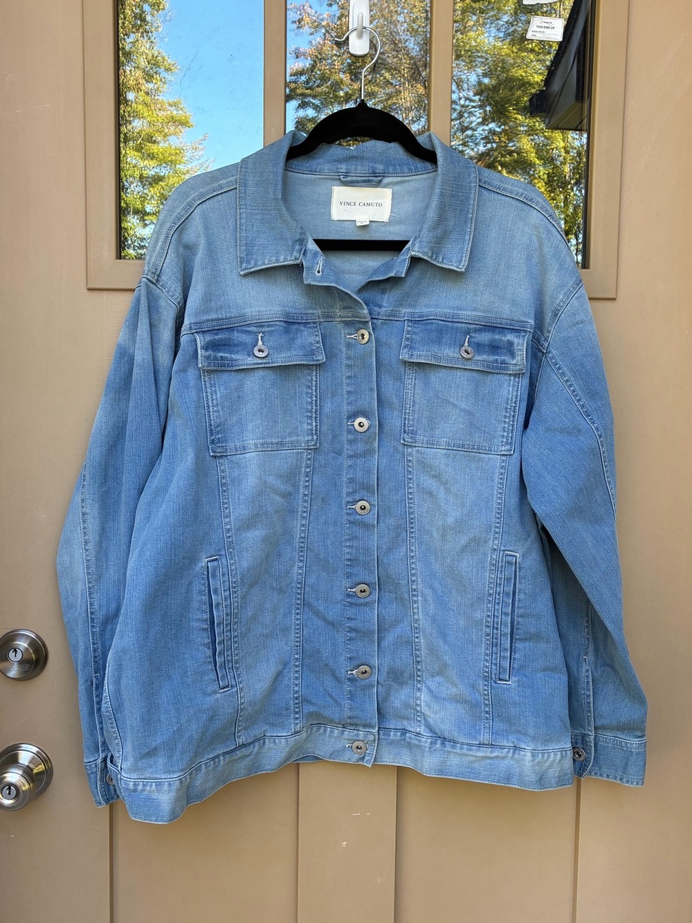 Vince Camuto Denim Jacket Button Closure Women's 2X